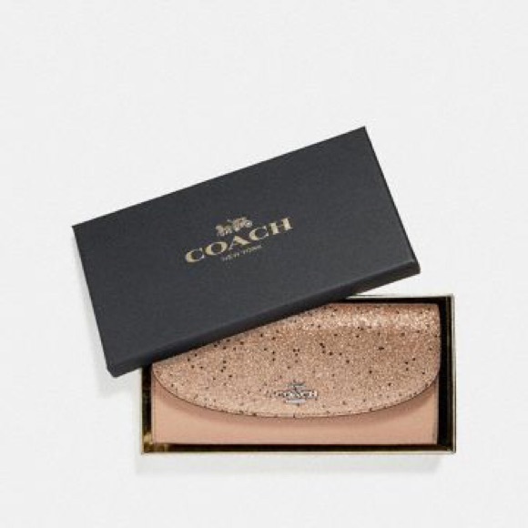 Coach Handbags - NWT Coach boxed slim wallet with star glitter